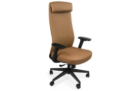 Krzesło biurowe ergonomiczne OUTLET  Spacetronik HAVARD-02 brązowe