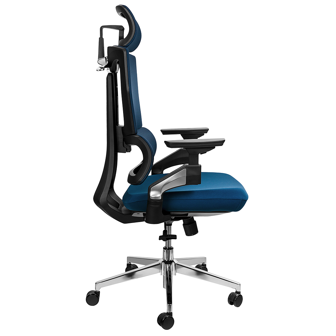 Krzesło biurowe ergonomiczne Spacetronik BARD niebieskie