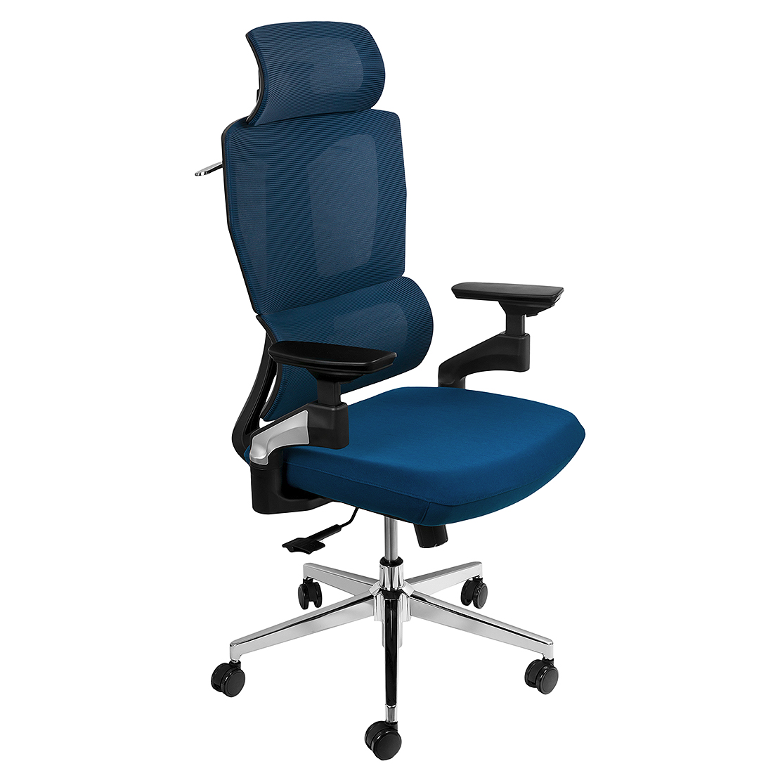 Krzesło biurowe ergonomiczne Spacetronik BARD niebieskie