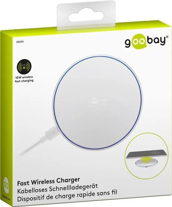 Ładowarka indukcyjna Goobay 10W QuickCharge BIAŁA