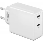 Ładowarka sieciowa 2x USB-C szybkie ładowanie 36W Power Delivery Goobay biała