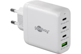 Ładowarka sieciowa 3x USB-C + USB superszybkie ładowanie 68W QC 3.0 PD Goobay biała