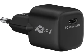 Ładowarka sieciowa USB-C NANO mała 30W Power Delivery Goobay czarna