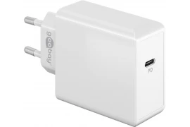 Ładowarka sieciowa USB-C superszybkie ładowanie 65W Power Delivery Goobay biała