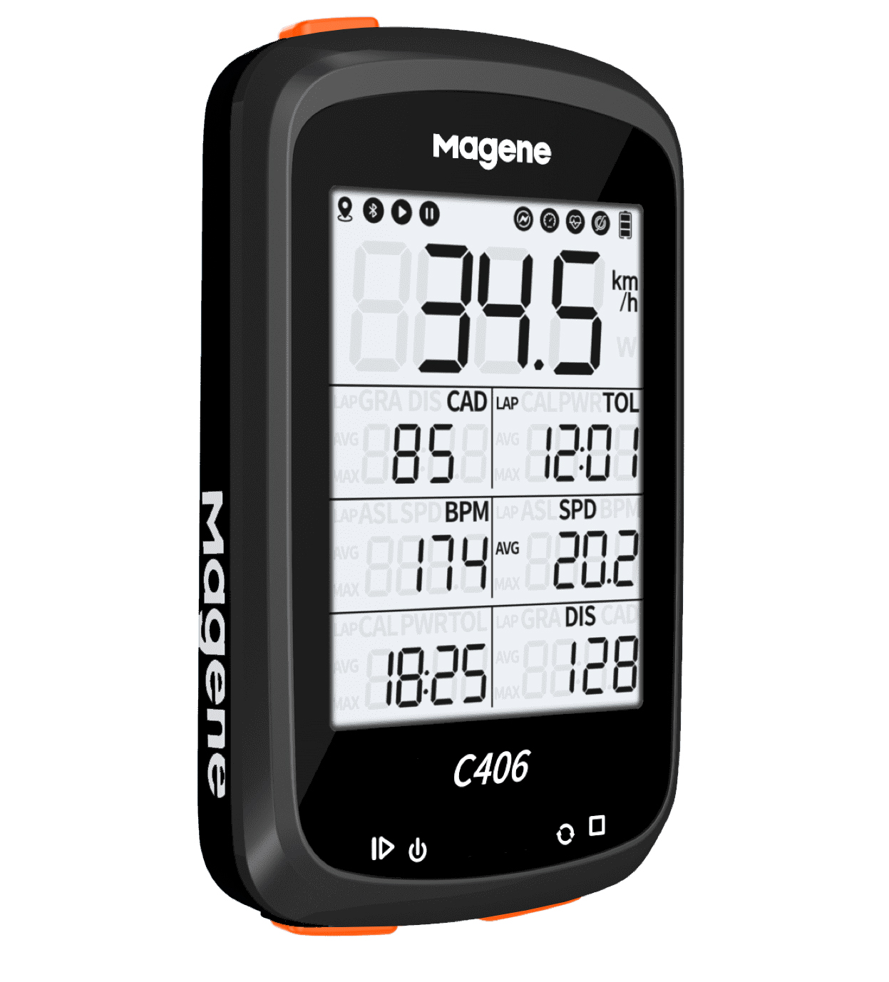 Licznik rowerowy GPS Magene C406 Czarny