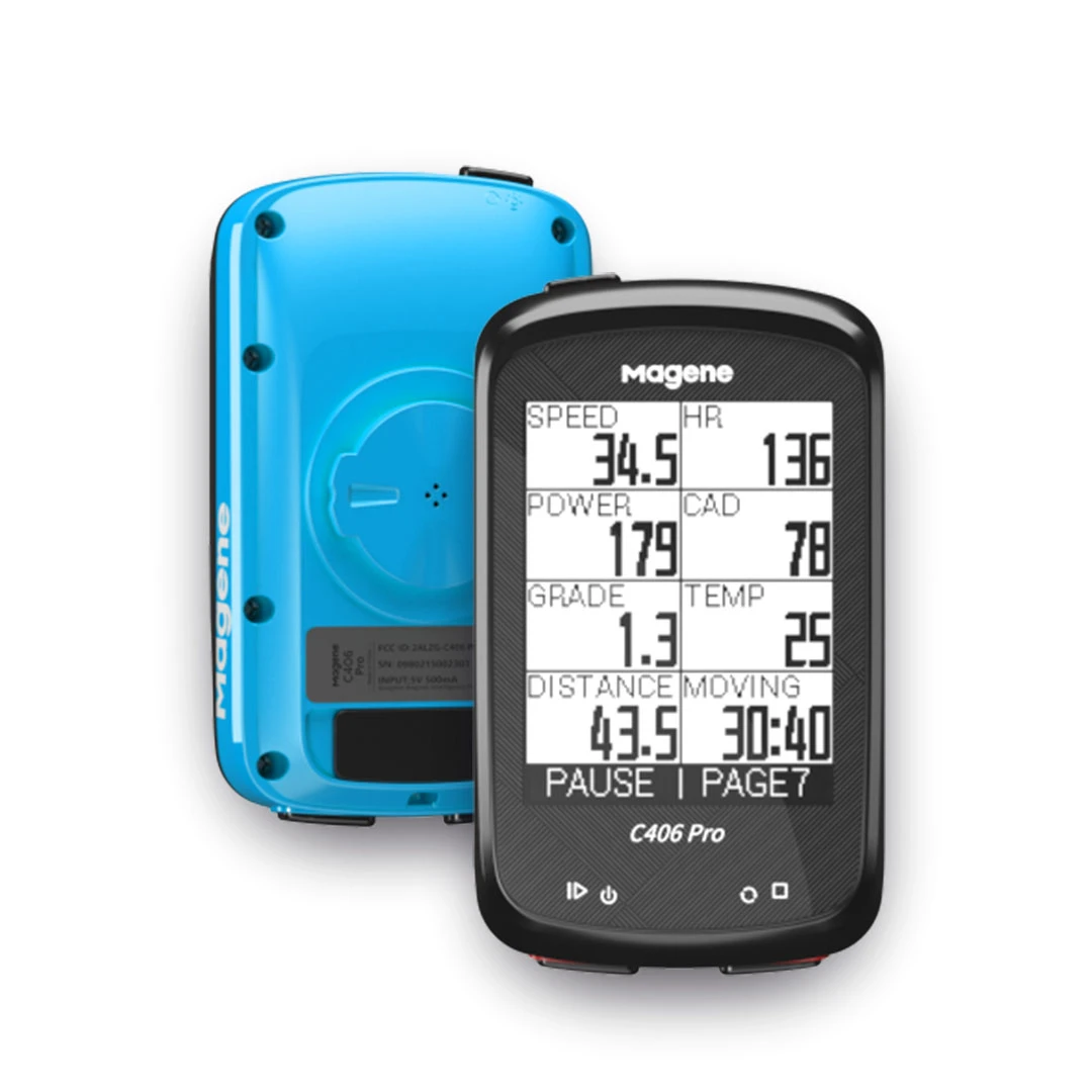 Licznik rowerowy z GPS Magene C406 PRO Niebieski