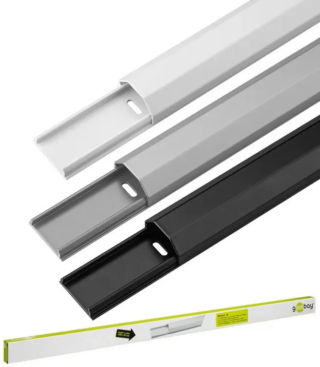 Listwa aluminiowa - osłona kabli 1,1 m x 50mm Goobay - czarna