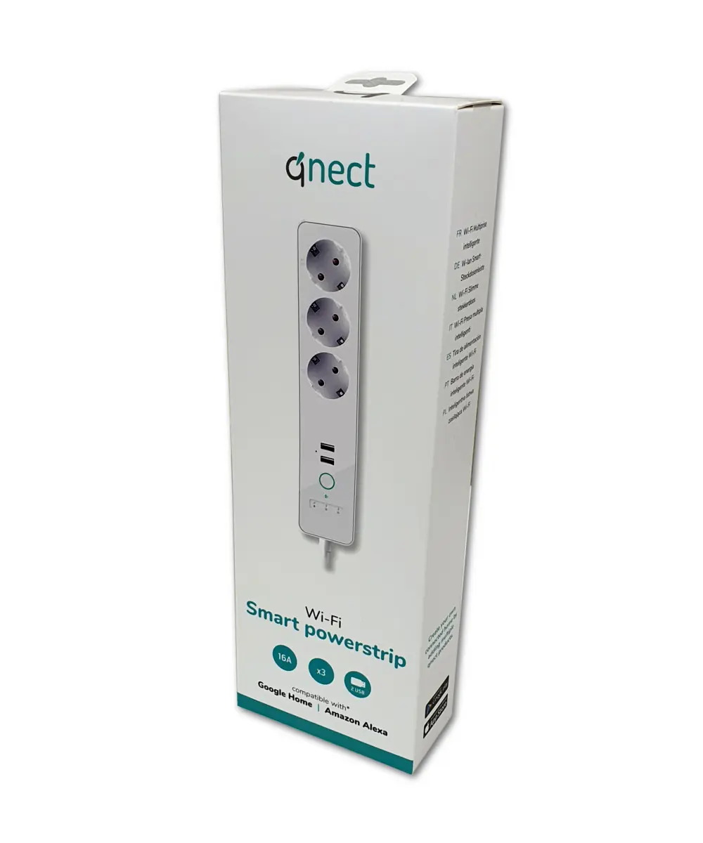 Listwa z gniazdami sieciowymi i USB Qnect WiFi QN-WP03