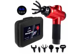 Masażer elektryczny pistolet do masażu Massage Gun Spacetronik SP2200R czerwony