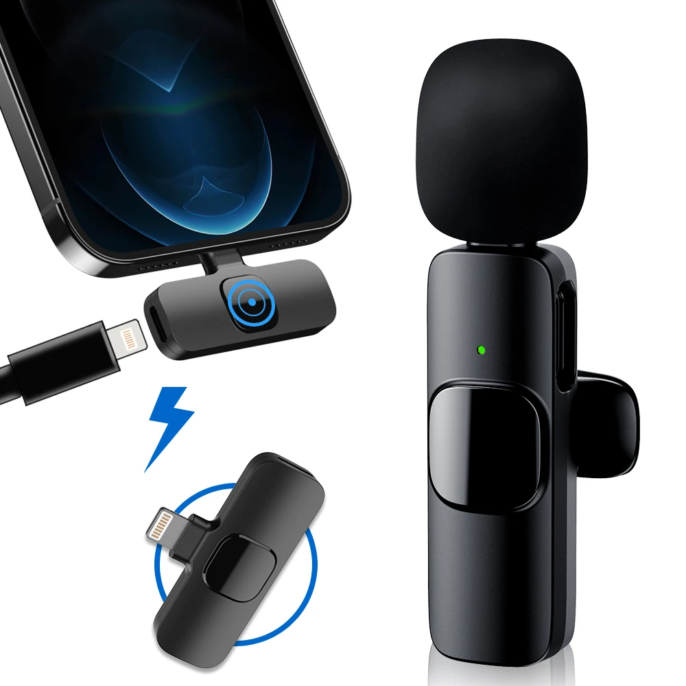 Bezprzewodowy mikrofon krawatowy Apple Lightning IOS iPhone