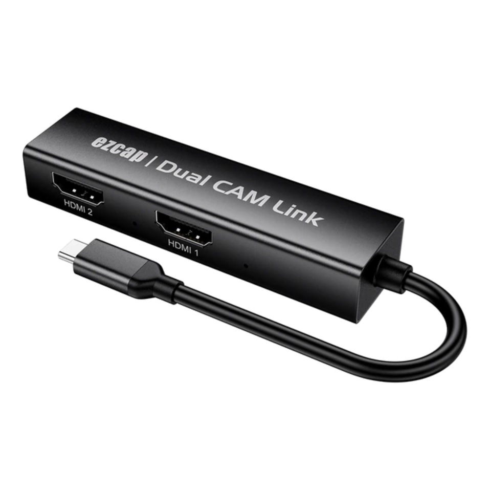 2w1 Nagrywarka obrazu i dźwięku z dwóch źródeł video mikser 2x HDMI do USB-C Dual CAM Link Ezcap 314