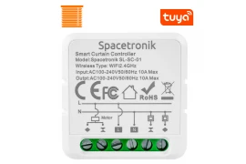 Mini sterownik rolet switch dopuszkowy Wi-Fi  Smart Life Tuya  trójfazowy gwieździsty Spacetronik SL-SC-01