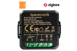 Mini sterownik rolet switch dopuszkowy przkaźnik ZigBee 3.0 Smart Life Tuya Spacetronik sterownik ZB-SC-02 Black