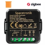 Mini sterownik rolet switch dopuszkowy przkaźnik ZigBee 3.0 Smart Life Tuya Spacetronik sterownik ZB-SC-02 Black