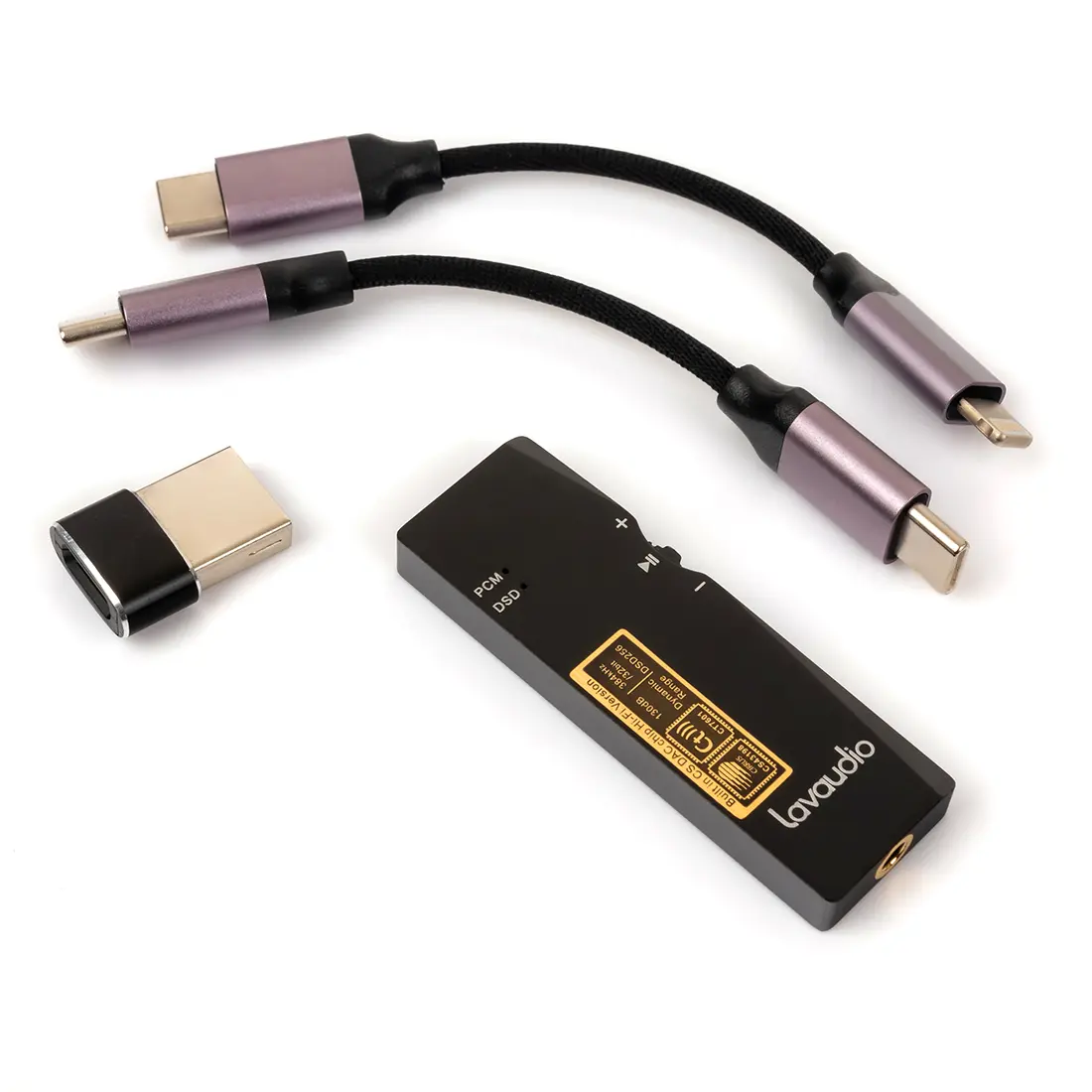 Mobilny wzmacniacz słuchawkowy DAC USB USB-C Lighting apple Hi-Fi Aux 3,5mm DS100