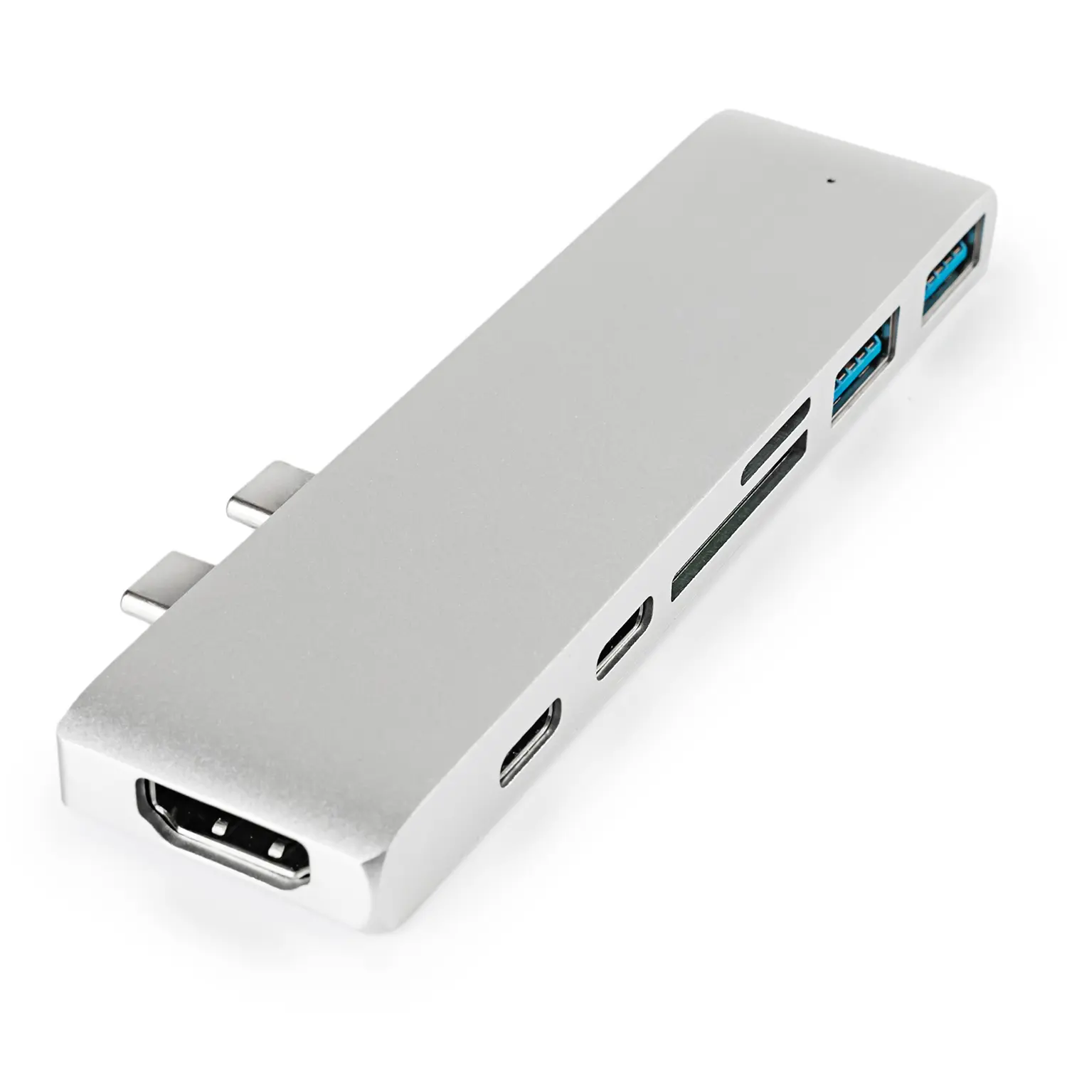 Stacja dokująca dual do Macbook 2x USB-C 7 w 1 na HDMI 2x USB-C 2x USB 3.0 microSD SD SPU-M03