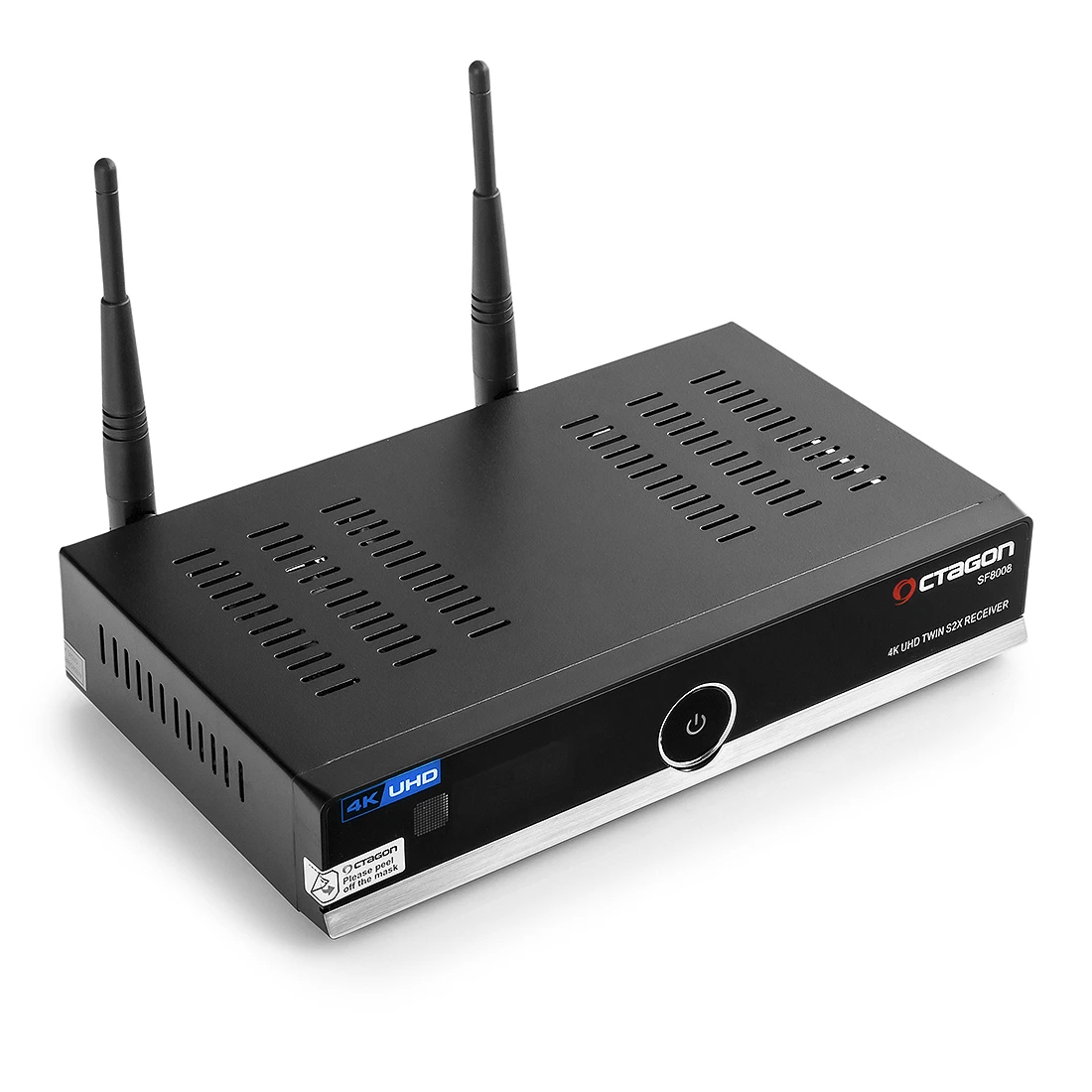 Viark Sat 4K UHD H.265 2160p DVB-S2X MS Receiver LAN Wi-Fi Black