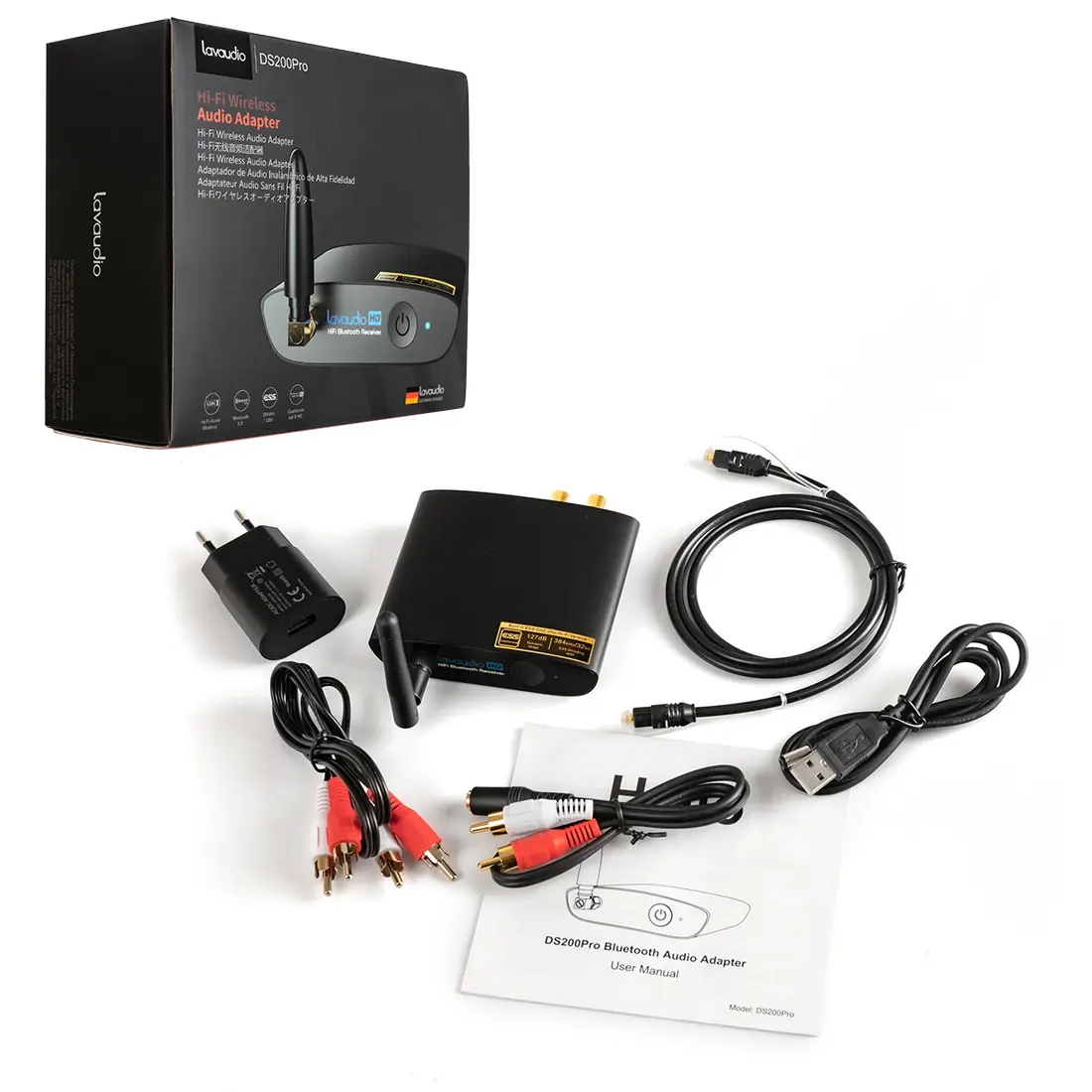 DS200 Pro Odbiornik Audio konwerter dźwięku DAC Bluetooth 5.0 