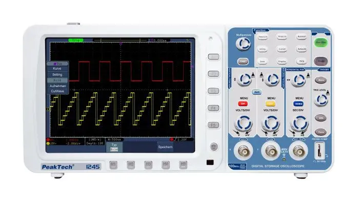 Oscyloskop cyfrowy 2-kanałowy USB 100MHz PeakTech 1245