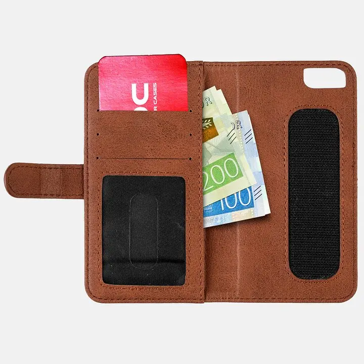Portfel + etui na telefon MOC Velcro m-Leather Wallet na iPhone 6/7/8 Black