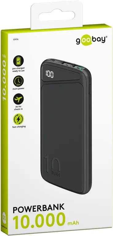 PowerBank Goobay Fast Charge Power Delivery USB-C QC 3.0 10000 mAh