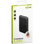 PowerBank Goobay 5000 mAh 2x USB, USB-C, microUSB czarny 5V 2A