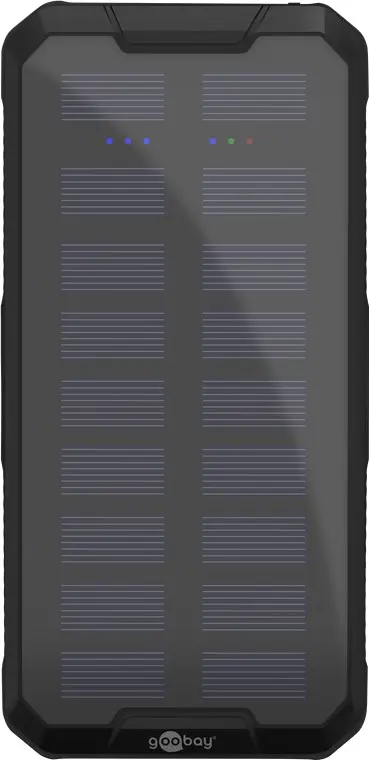 PowerBank z baterią solarną Goobay USB USB-C Fast Charge 20000 mAh