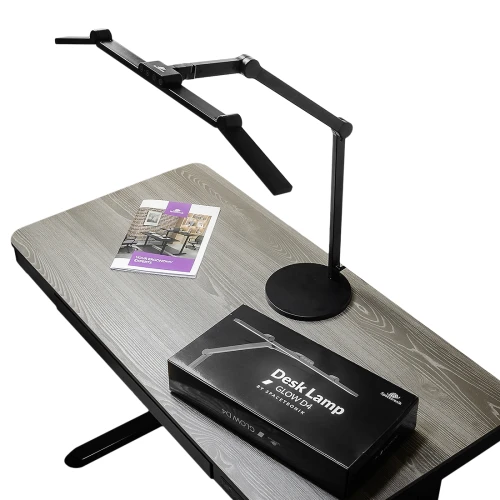 Profesjonalna Lampa Biurkowa LED CRI 95 Bezcieniowa Spacetronik Glow D4 z Regulacją Czarna 24W