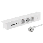 Przedłużacz Podblatowy do Biurka Listwa Zasilajaca USB RJ45 CAT.6 USB Spacetronik SPSU38W_V2