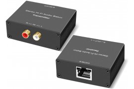 Przedłużacz Transmiter Audio 2x RCA 305m LAN SPA-LHF02