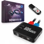 Przełącznik Switch KVM USB + HDMI 2/1 Spacetronik SPH-KVM21