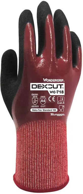 Rękawice ochronne do pracy z ostrymi elementami Wonder Grip Dexcut WG-718 S/7