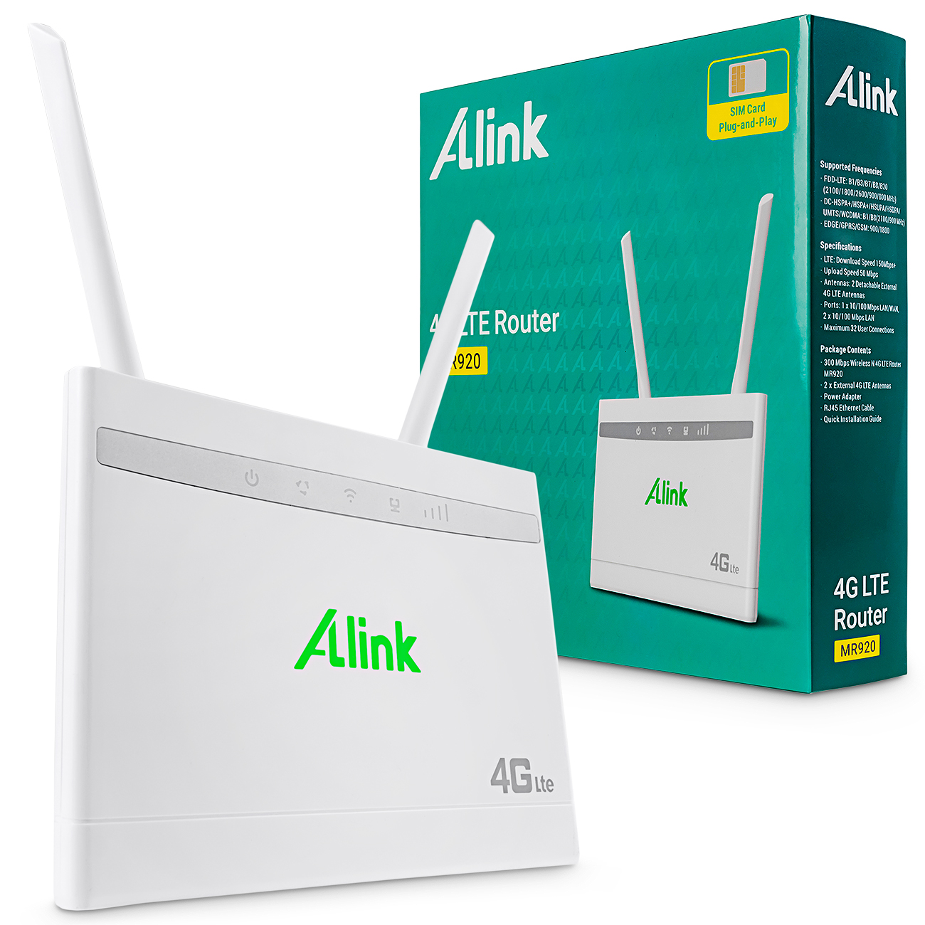 Router 4G LTE 300Mbps SIM WAN LAN z antenami Alink MR920