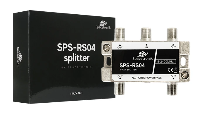 Rozgałęźnik anteny TV 1/4 5-2400 MHz Spacetronik SPS-RS04