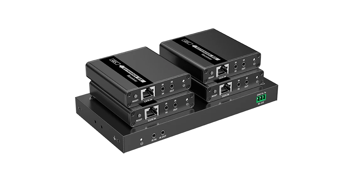 Rozgałęźnik 1x4 HDMI na LAN 4K@30Hz Spacetronik SPH-RL24