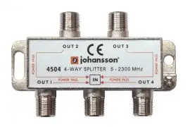 Rozgałęźnik 1x4 5-2300 MHz SAT+TV Johansson 4504
