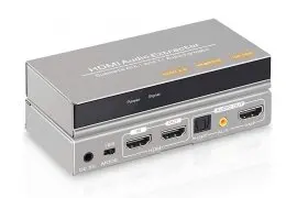Rozgałęźnik HDMI na HDMI 2.0 + Audio 7.1 SPDIF, coaxial, AUX 4Kx2K@60Hz  Spacetronik SPH-AE10