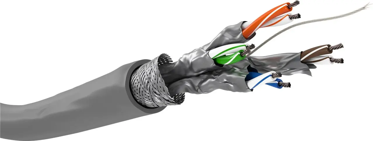 Skrętka CAT6 S/FTP LSZH 4x2xAWG27/7 CCA (2xEkran), 100m