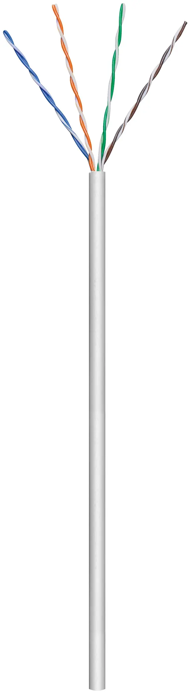Skrętka CAT6 U/UTP 4x2xAWG23/1 szara, 305m