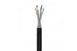 Skrętka internetowa CAT7 S/FTP 4x2xAWG23/1 zewnętrzna PE czarna 50m