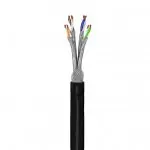 Skrętka internetowa CAT7 S/FTP 4x2xAWG23/1 zewnętrzna PE czarna 50m