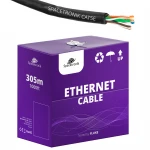 Skrętka kabel LAN zewnętrzny CAT5e U/UTP CU 0.46mm AWG 24/1 PE Spacetronik 305m