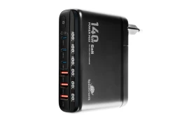 Stacja ładująca GaN 140 W Spacetronik SR103, LED, 6 portów USB (3A3C), PD+QC3.0