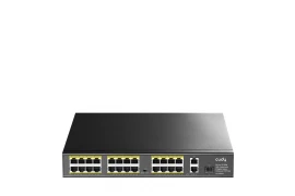 Switch sieciowy RJ45 LAN 24 porty 10/100 Mbps 2 porty uplink 2 Gigabit POE+ SFP 300W Cudy FS1026PS1