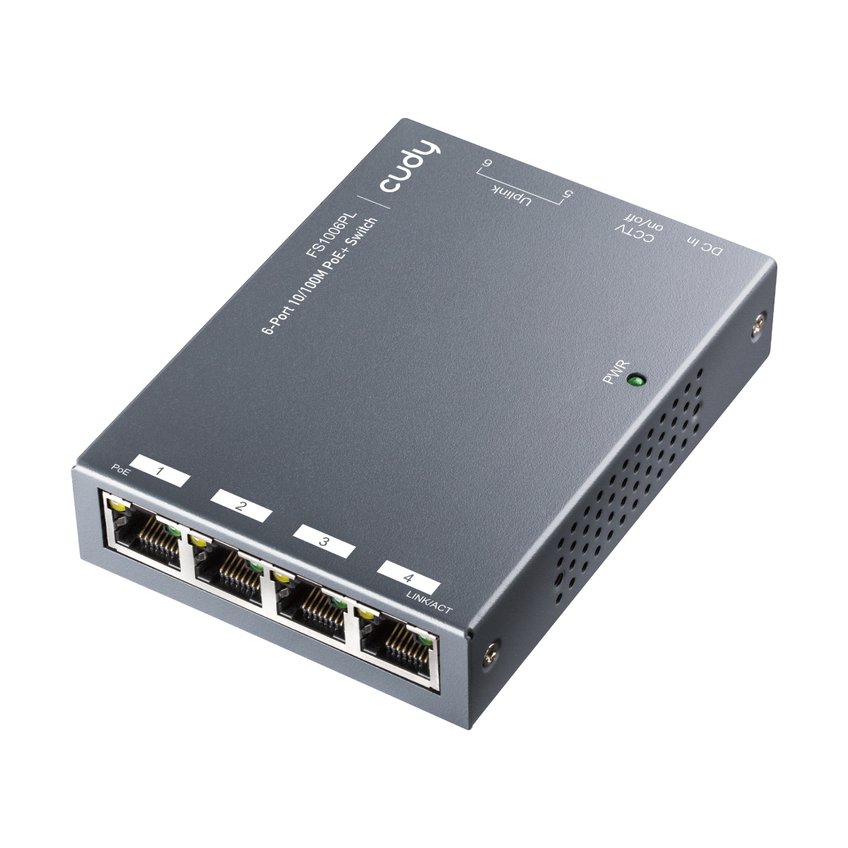 Switch sieciowy RJ45 LAN 6-portowy 4 POE 32W 10/100Mbps CCTV Cudy FS1006PL