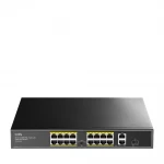 Switch sieciowy RJ45 LAN16 portów 10/100 Mbps 2 porty uplink 2Gigabit POE+ SFP 200W Cudy FS1018PS1