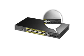 Switch zarządzalny L2 LAN 24x PoE   1Gbps 4x porty SFP/TP 300W 4x Uplink LAN Cudy GS2028PS4-300W