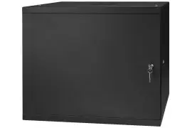 Szafa RACK 19'' 9U 450mm CZARNA Drzwi stalowe