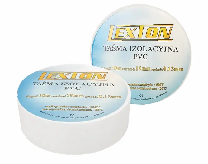 Taśma izolacyjna LEXTON biała 25m