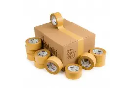 Papierowa taśma samoprzylepna Kraft Hot-Melt 50mm/50 m Bublaki BT-S51 (20 szt.)